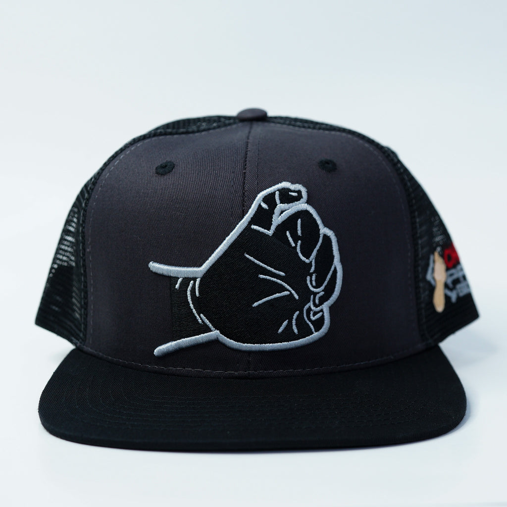 Gorra negra impresa logo Bros Club/logo manitas